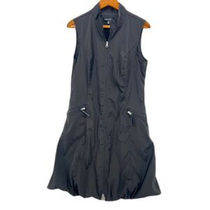 Linea Domani Sleeveless Full Zip Edgy Utility Chic Longline Cardigan Jacket--12